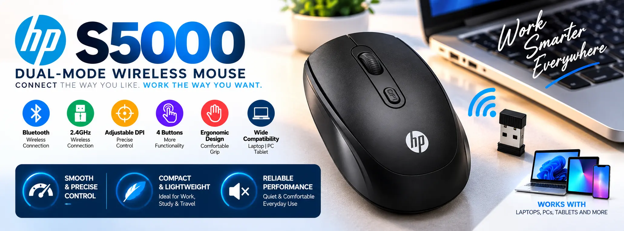 HP S5000 Wireless Mouse Banner